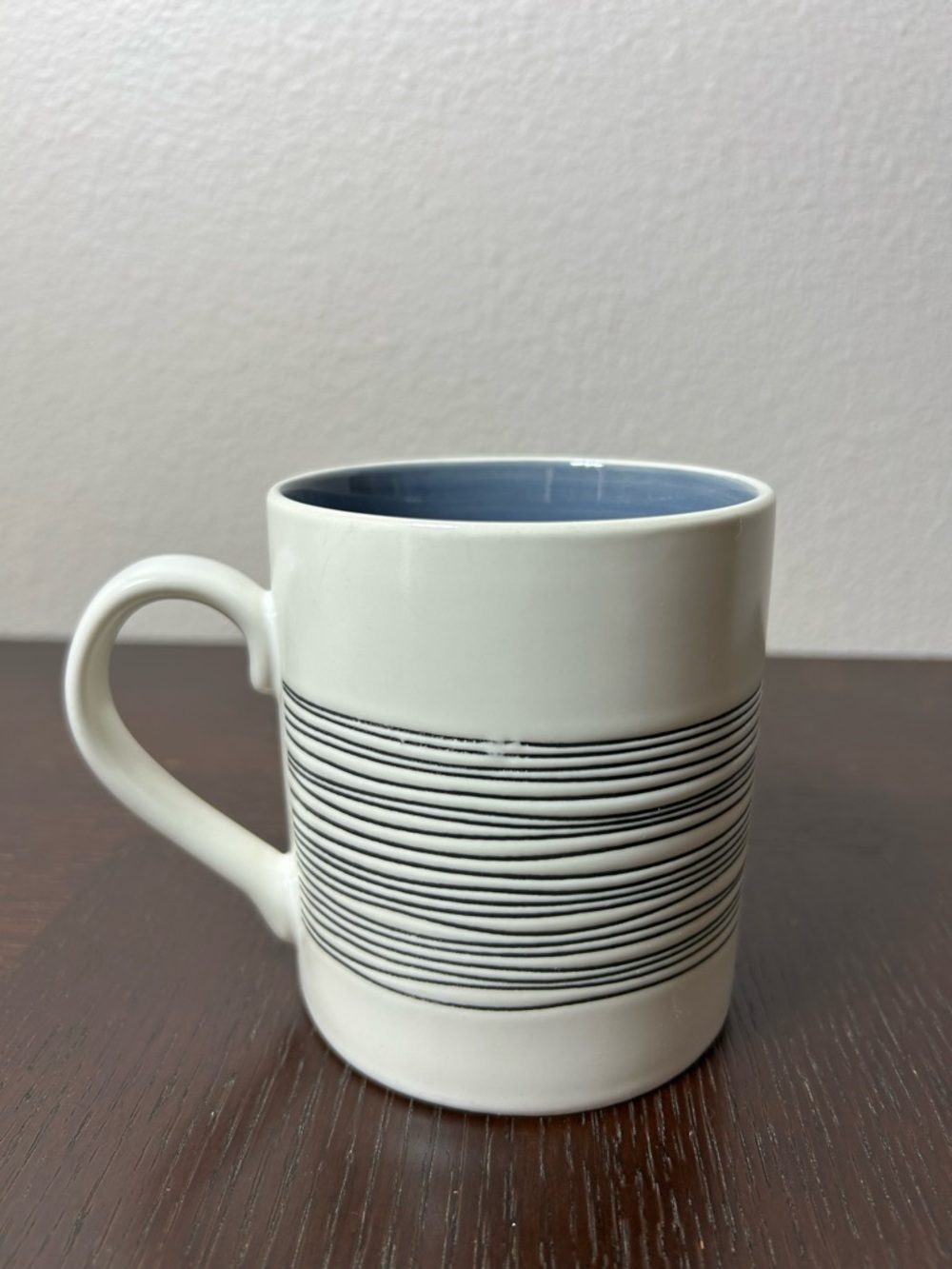 Pier 1 Imports Black White Blue Stoneware "sip" Discontinued Coffee Mug - Picture 5 of 10